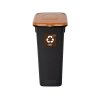 835-06 - Kosz FLAP BIN 20L czarny / pokrywa brązowa BIO
